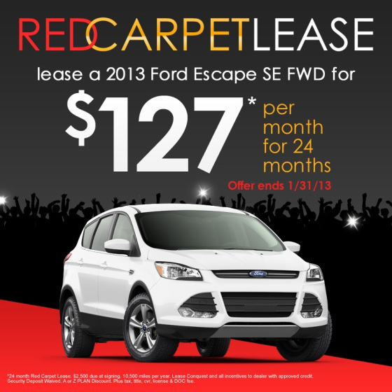 2013 Ford Escape Red Carpet Lease Offer